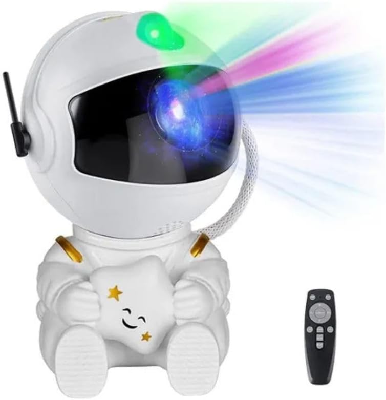 Projetor luz da Galáxia Robô Astronauta Luminária Estrelas Galáxias Luz Noturna Nebulosa Controle Remoto Projetor Estelar LED Decoração Cósmica Céu Estrelado Luz Ambiente Futurista Quarto