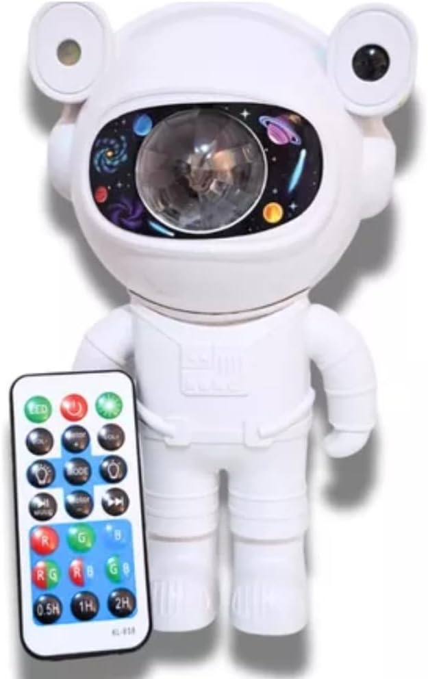 Projetor luz da Galáxia Robô Astronauta Luminária Estrelas Galáxias Luz Noturna Nebulosa Controle Remoto Projetor Estelar LED Decoração Cósmica Céu Estrelado Luz Ambiente Futurista Quarto