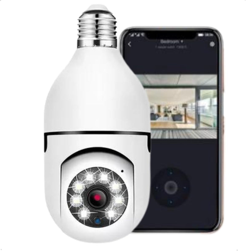 Câmera Segurança IP Lâmpada WiFi Full HD 1080p com Visão Noturna Infravermelho 1080P, Yoosee, Bivolt, Detecção de Movimento, Áudio Bidirecional, Prova D'água Giratória