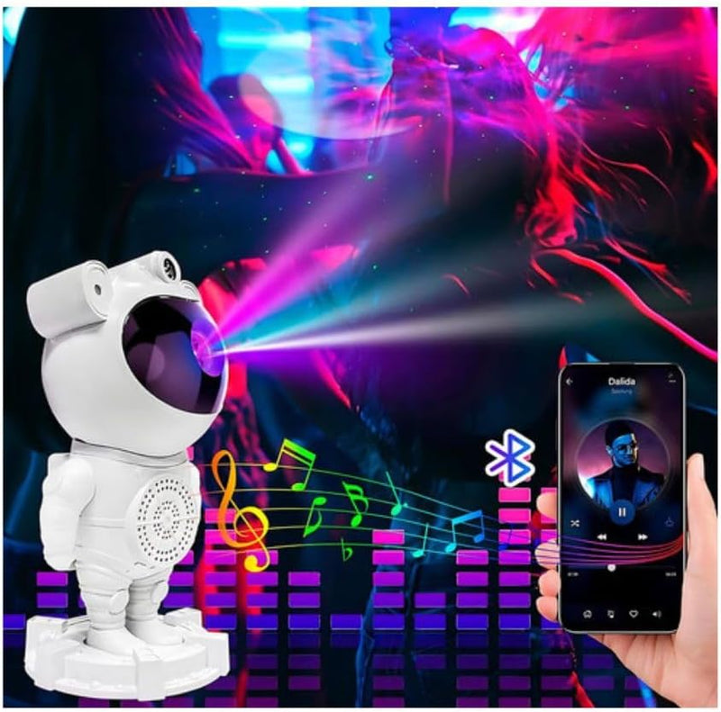 Projetor luz da Galáxia Robô Astronauta Luminária Estrelas Galáxias Luz Noturna Nebulosa Controle Remoto Projetor Estelar LED Decoração Cósmica Céu Estrelado Luz Ambiente Futurista Quarto