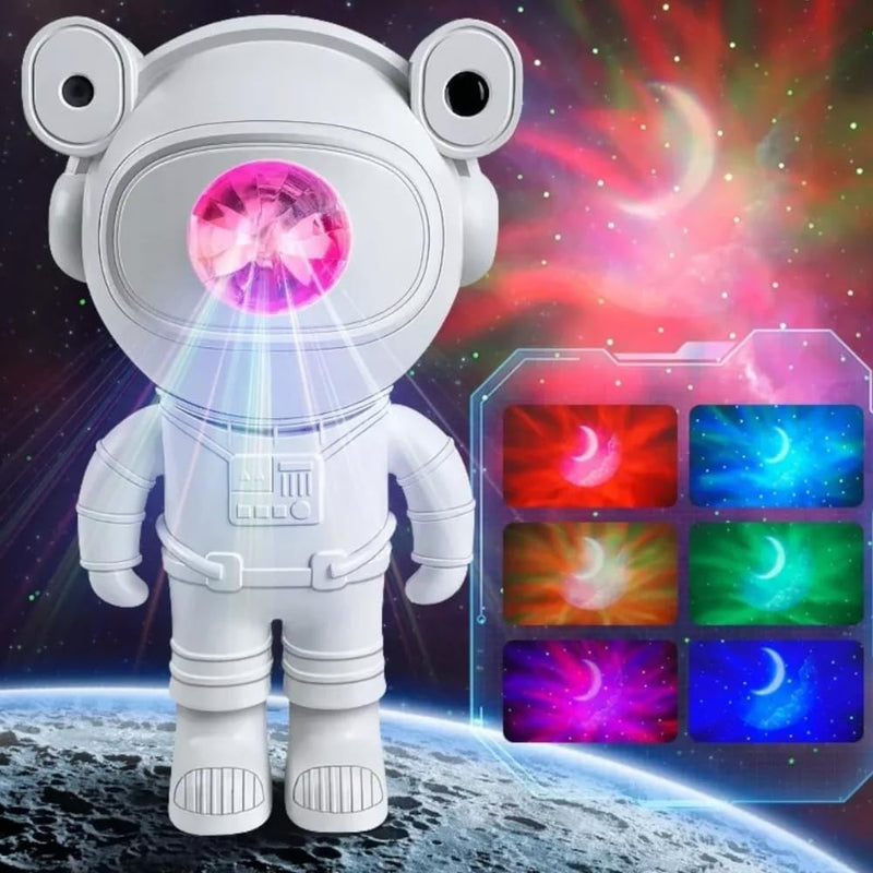 Projetor luz da Galáxia Robô Astronauta Luminária Estrelas Galáxias Luz Noturna Nebulosa Controle Remoto Projetor Estelar LED Decoração Cósmica Céu Estrelado Luz Ambiente Futurista Quarto