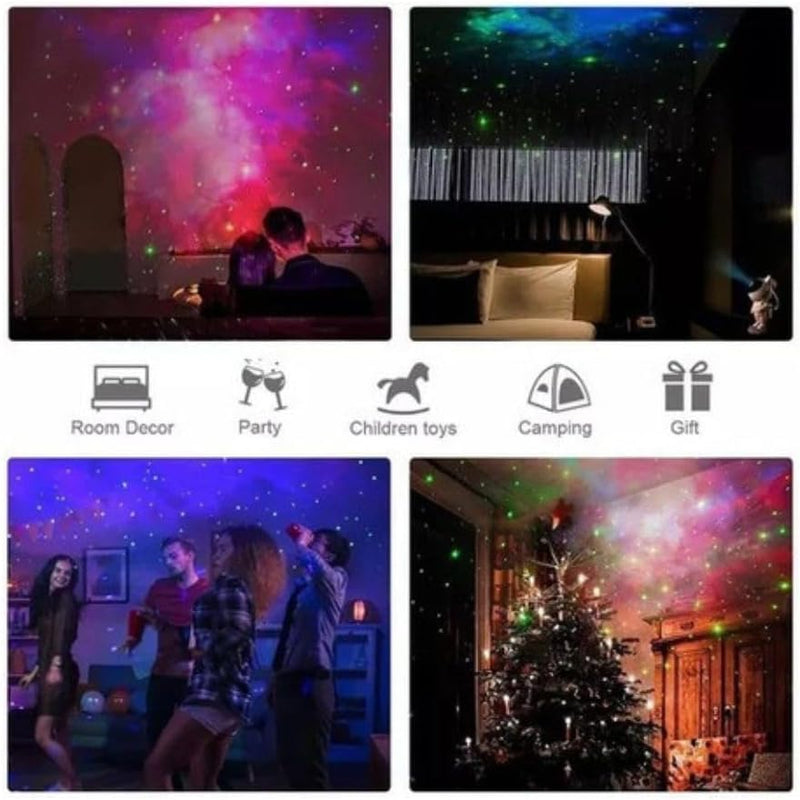 Projetor luz da Galáxia Robô Astronauta Luminária Estrelas Galáxias Luz Noturna Nebulosa Controle Remoto Projetor Estelar LED Decoração Cósmica Céu Estrelado Luz Ambiente Futurista Quarto