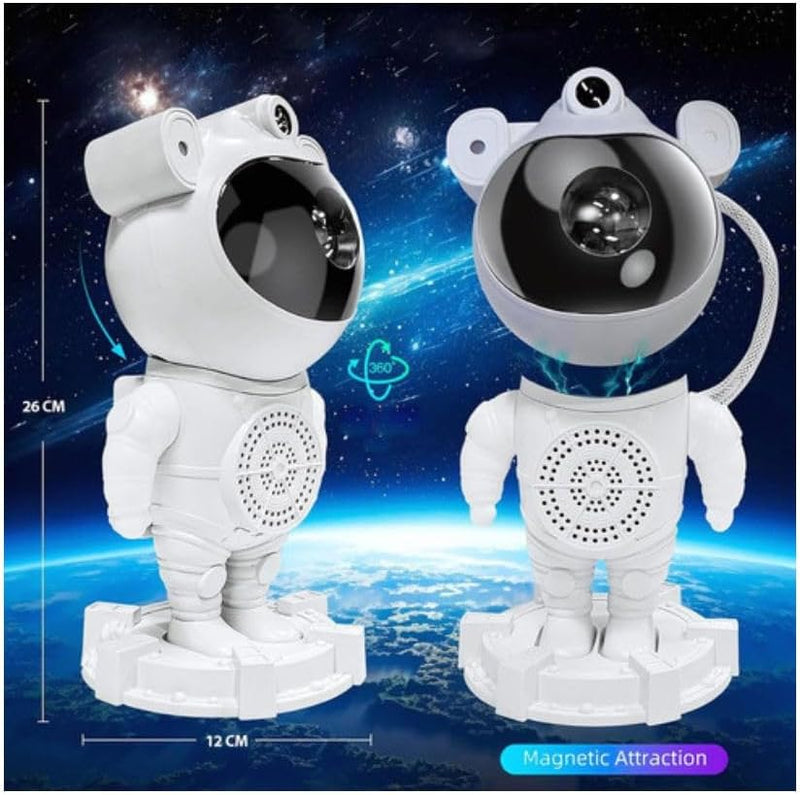 Projetor luz da Galáxia Robô Astronauta Luminária Estrelas Galáxias Luz Noturna Nebulosa Controle Remoto Projetor Estelar LED Decoração Cósmica Céu Estrelado Luz Ambiente Futurista Quarto